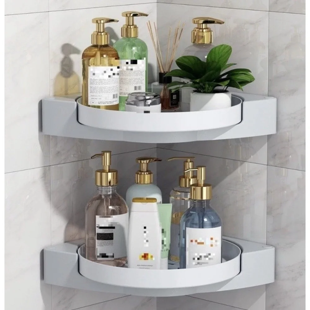 LAMU Corner Shower Caddy 2 Pack Lazy Susan Shower Organizer 360° Rotating NEW!!